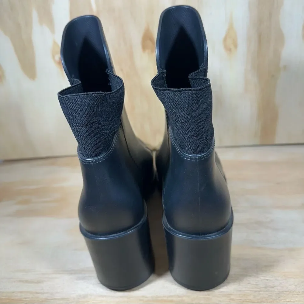 Melissa Black Rubber Rain Boots Women’s Size 8